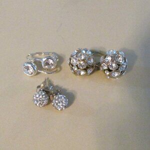 THREE pair, Crystal Gemstone  Earrings